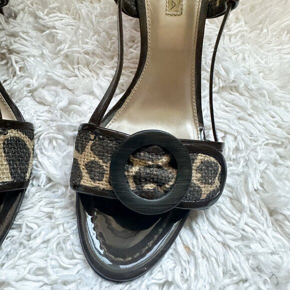 VIA SPIGA Animal Print Slingback Heels | Brown | Size 8 - Picture 4 of 6